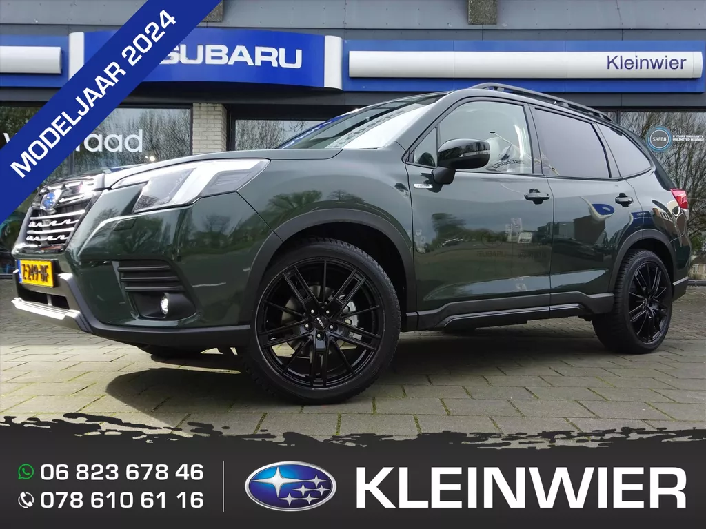 Subaru Forester 2.0i e-BOXER 150pk CVT Premium Black Edition | 20 inch | Rode gordels | Trekhaak | Leder | Pano | 8 jaar garantie